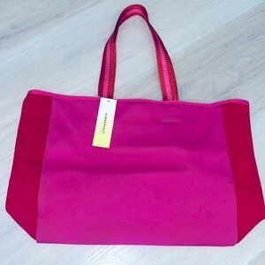 Summersalt NWT Neoprene Beach Tote Bag cherry Red Hot Pink